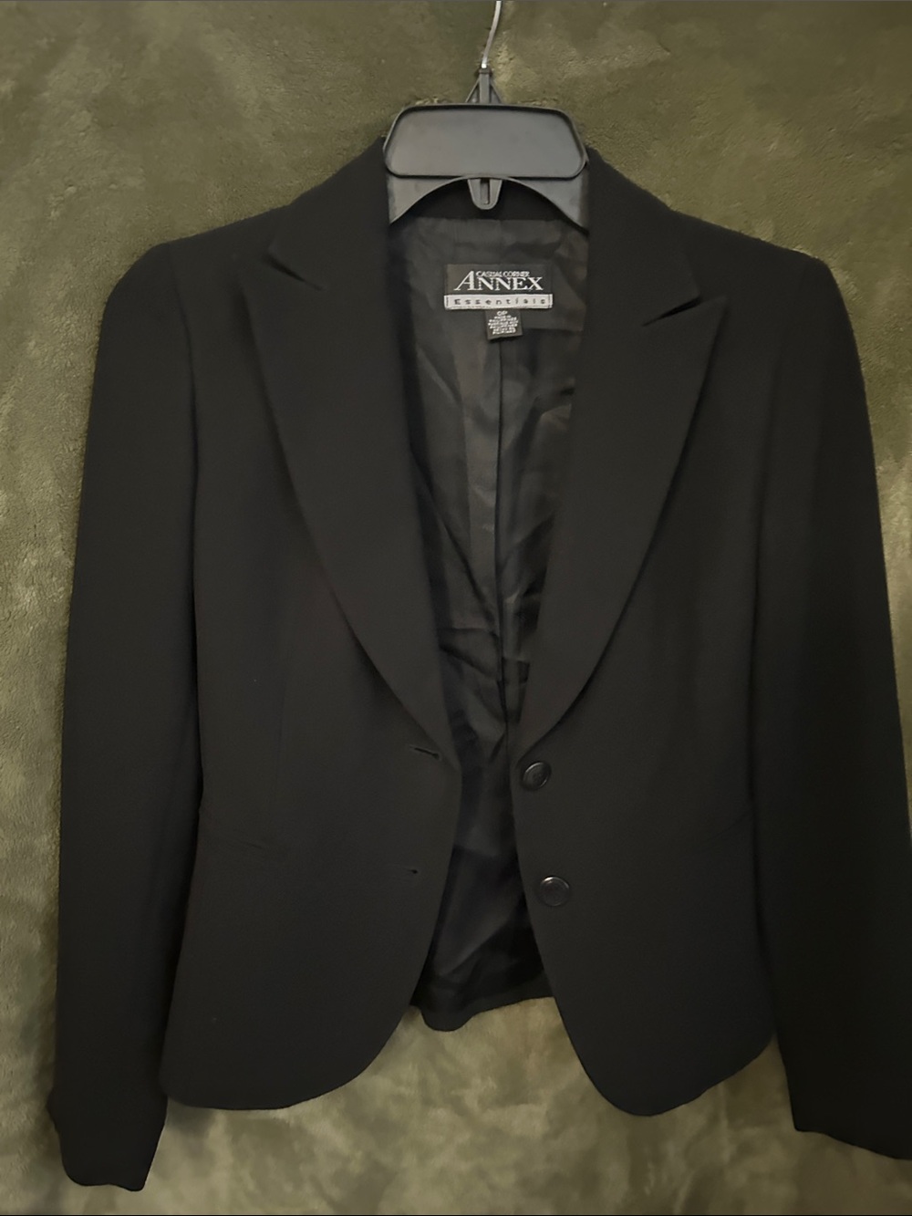 Annex Classic Black Men's Blazer - Tailored Two-Button Sport Coat PM